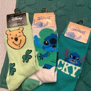 Disney Character Crew Sock for St Pattys Day